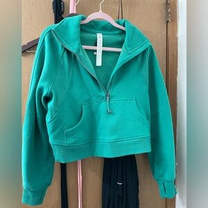 Lululemon Cascadia Green Scuba Half-Zip XS/S
